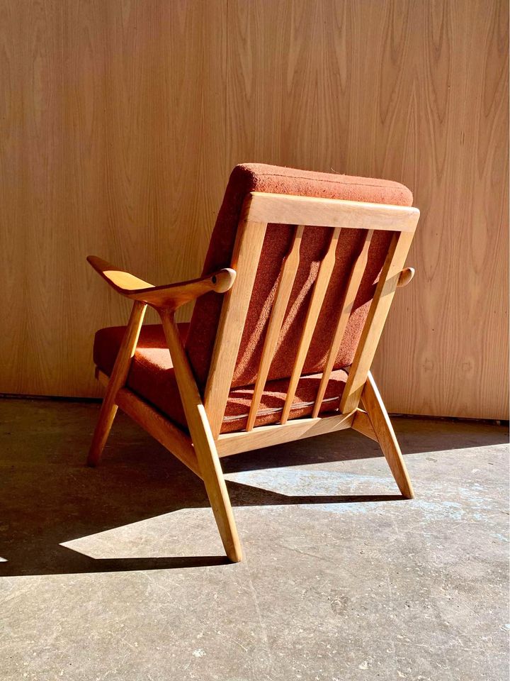 1950s Teak and Oak Lounge Chair by Arne Hovmand-Olsen – Pray for