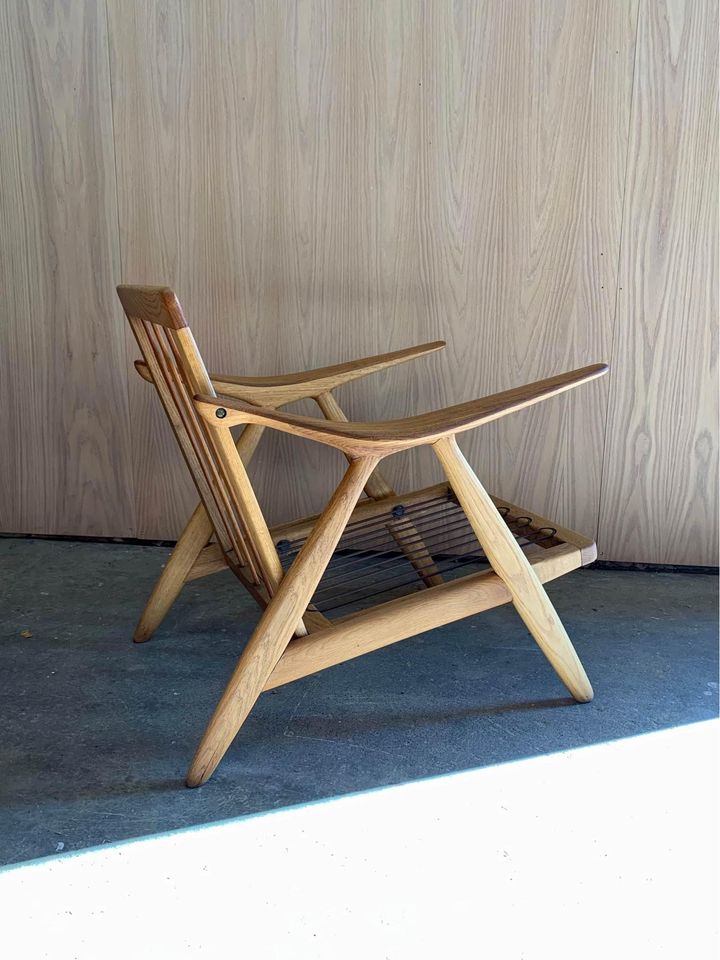 1950s Teak and Oak Lounge Chair by Arne Hovmand-Olsen