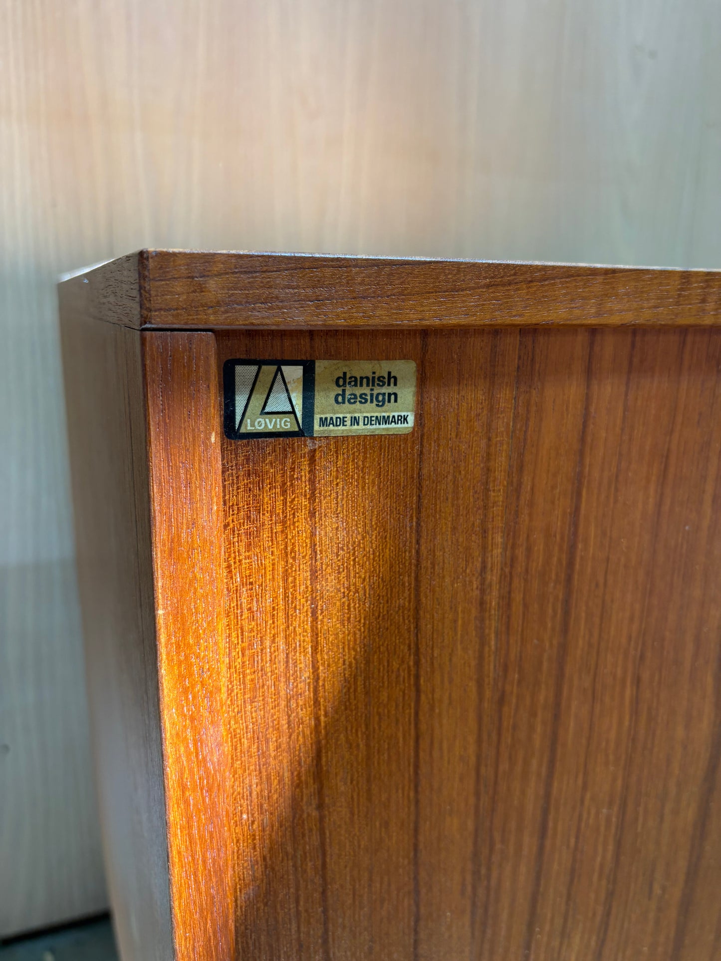 1960s Danish Teak Hutch Record Storage Display Cabinet