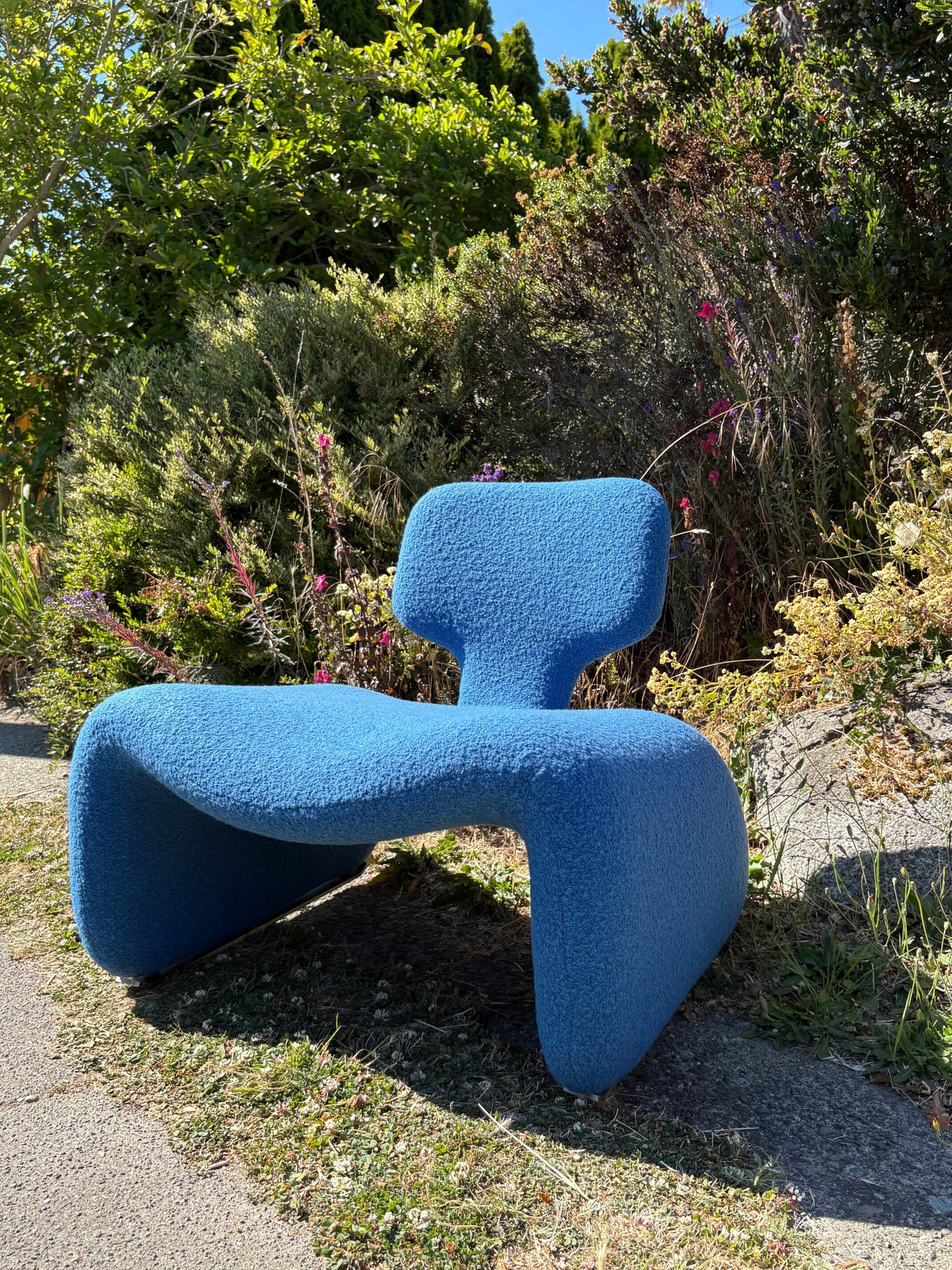 Original 1960s Olivier Mourgue Djinn Lounge Chair – Restored in Knoll Bouclé