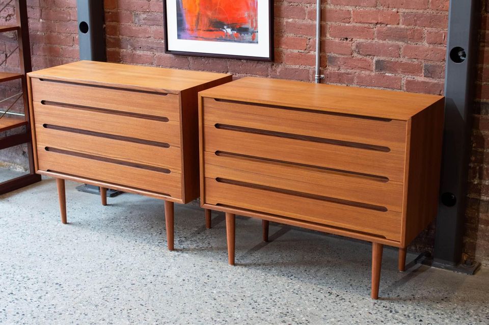 Pair of 1960s Danish Teak Dressers