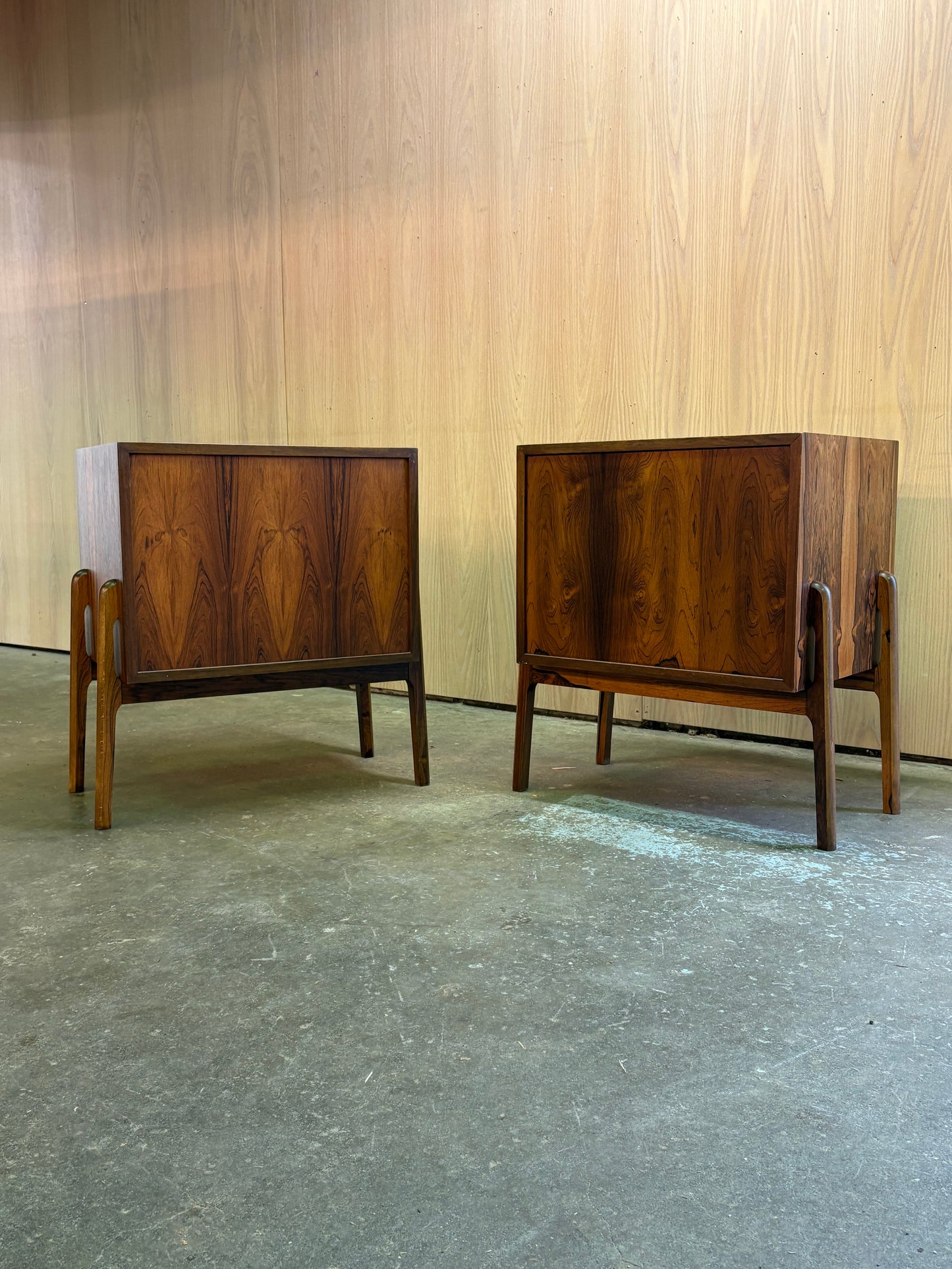 Pair of Brazilian Rosewood Nightstands by Jørgen Clausen for Brande Møbelfabrik