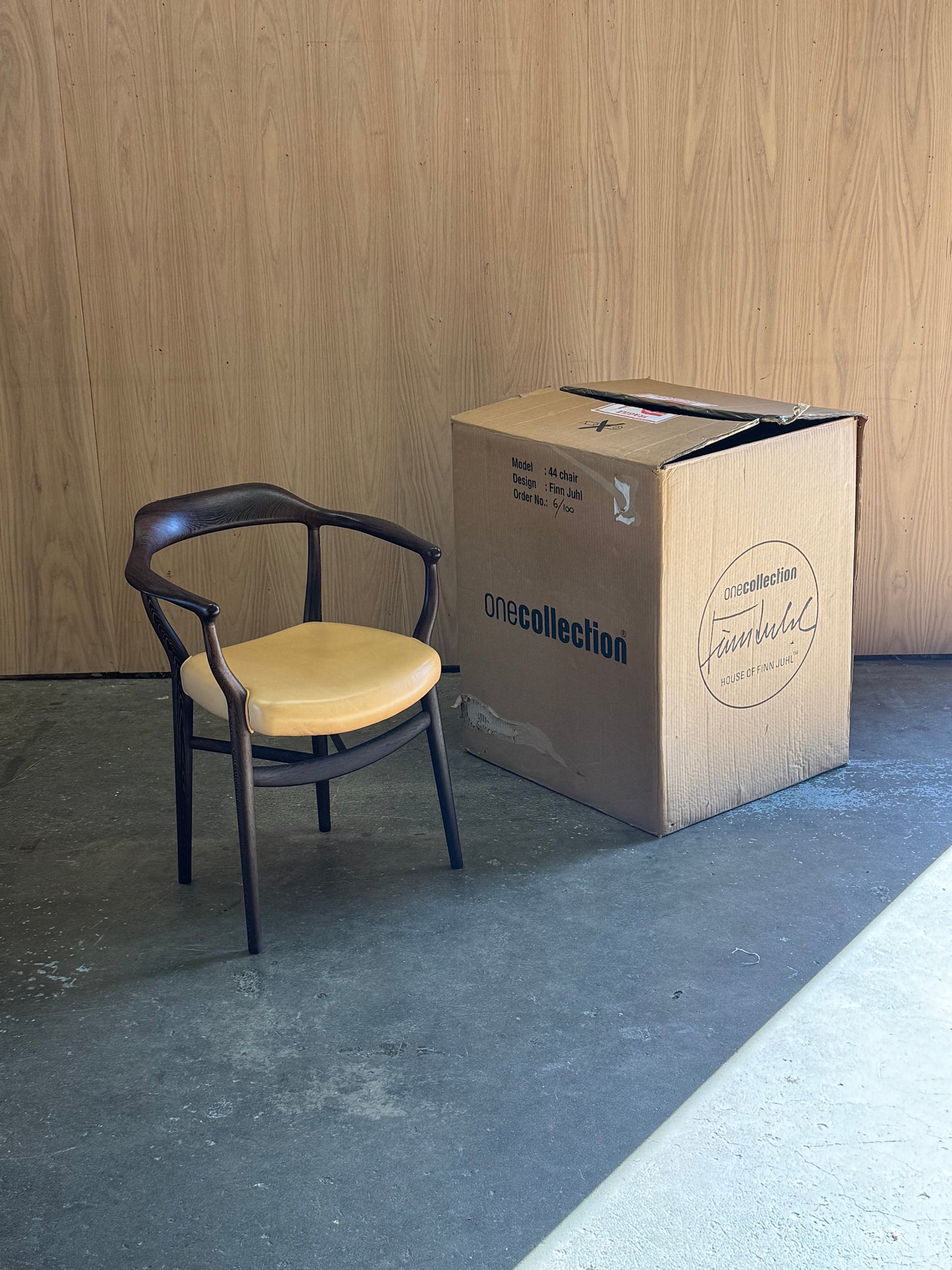 44 Chair by Finn Juhl for Onecollection in wenge and leather