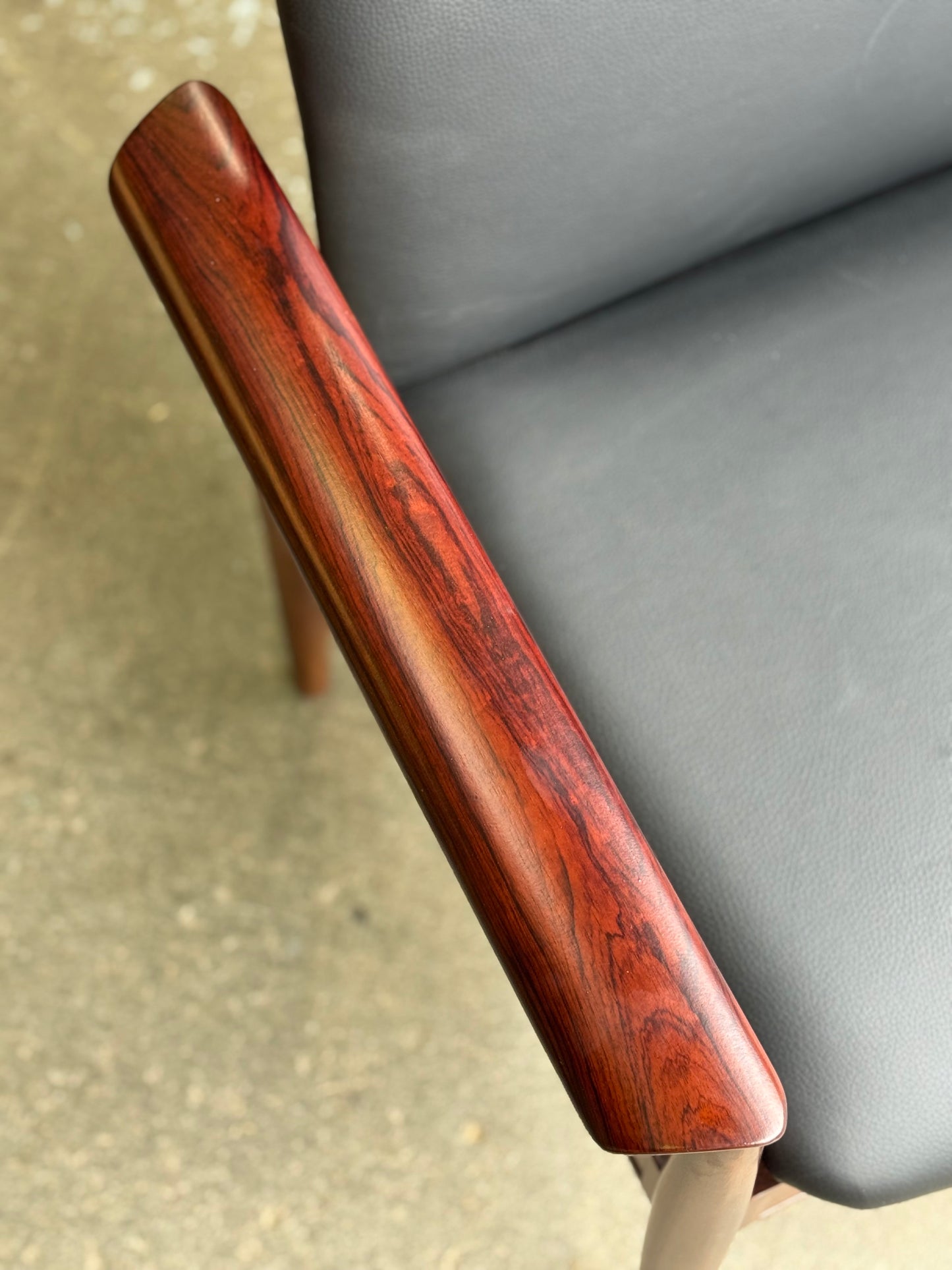 1970s Diplomat Chair by Finn Juhl for Cado in rosewood and black leather