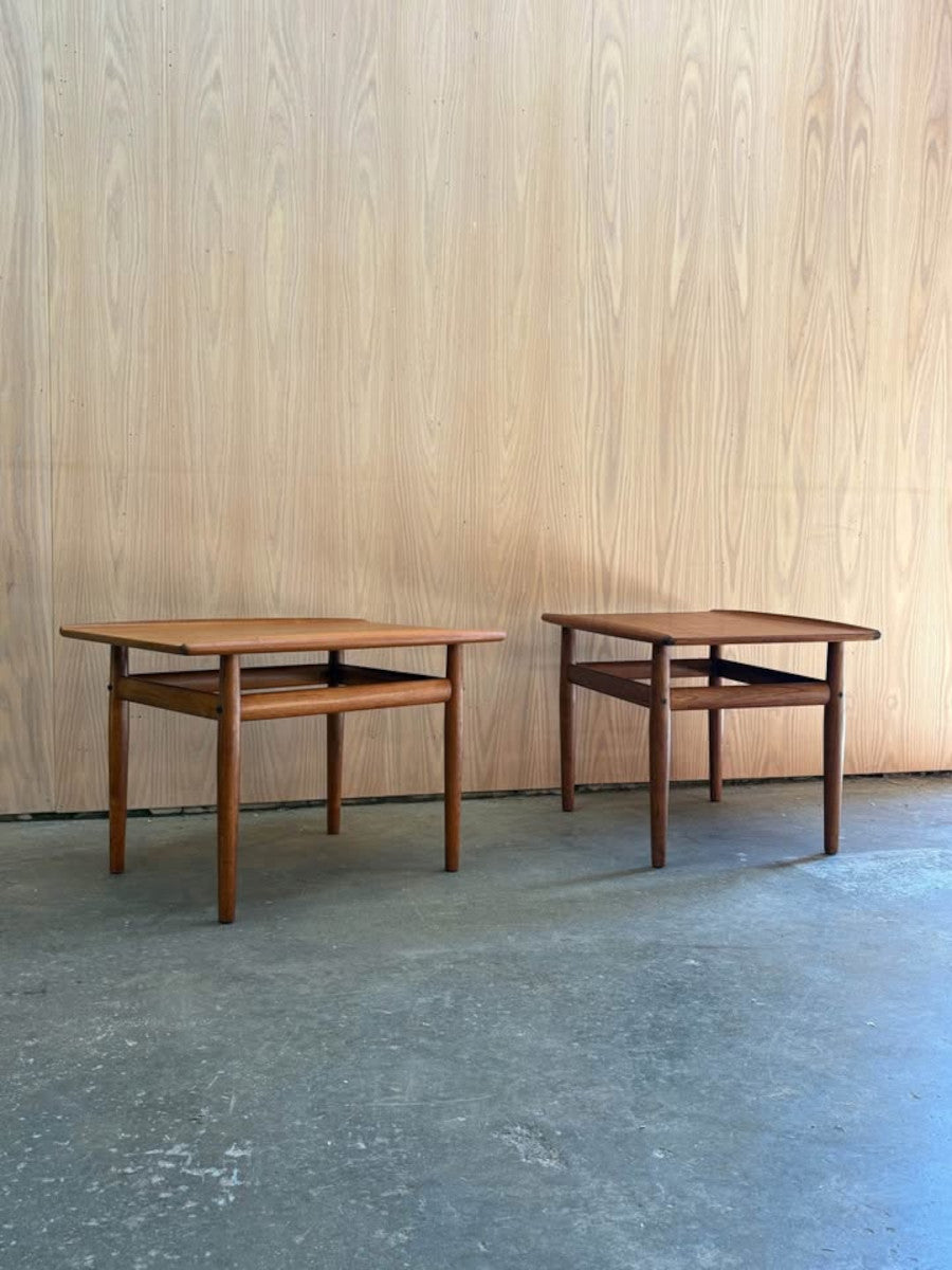 Pair of 1960s Danish Teak Side End Tables by Grete Jalk