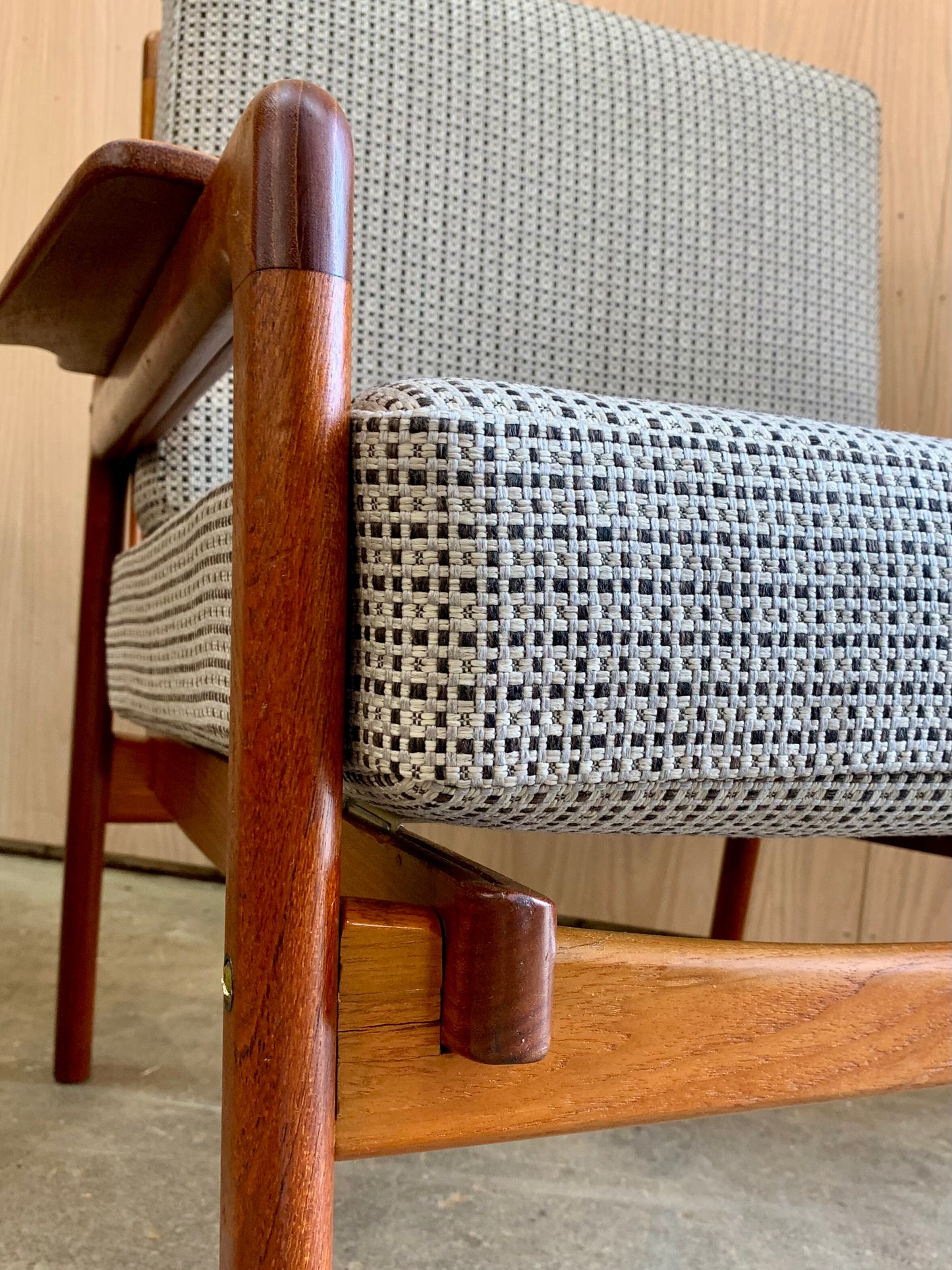 Rare Pair of 1960s Danish Teak Easy Chairs by Arne Wahl Iversen for Komfort