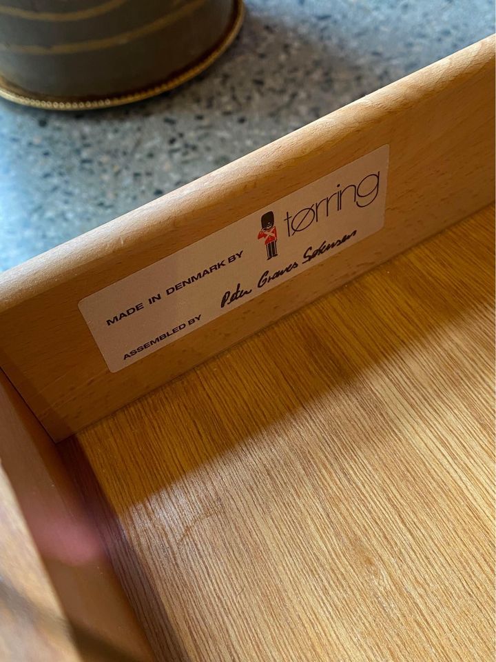 Vintage Danish Teak Queen Size Bed with Build in Nightstands