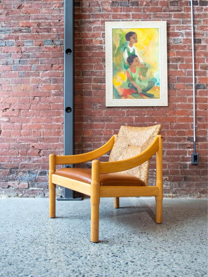 Vintage Italian Lounge Chair by Vico Magistretti
