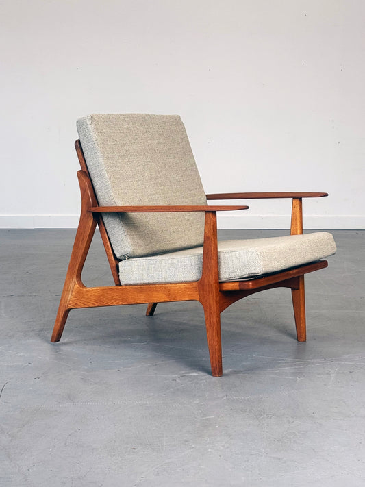 1960s Danish Teak and Oak Lounge Chair
