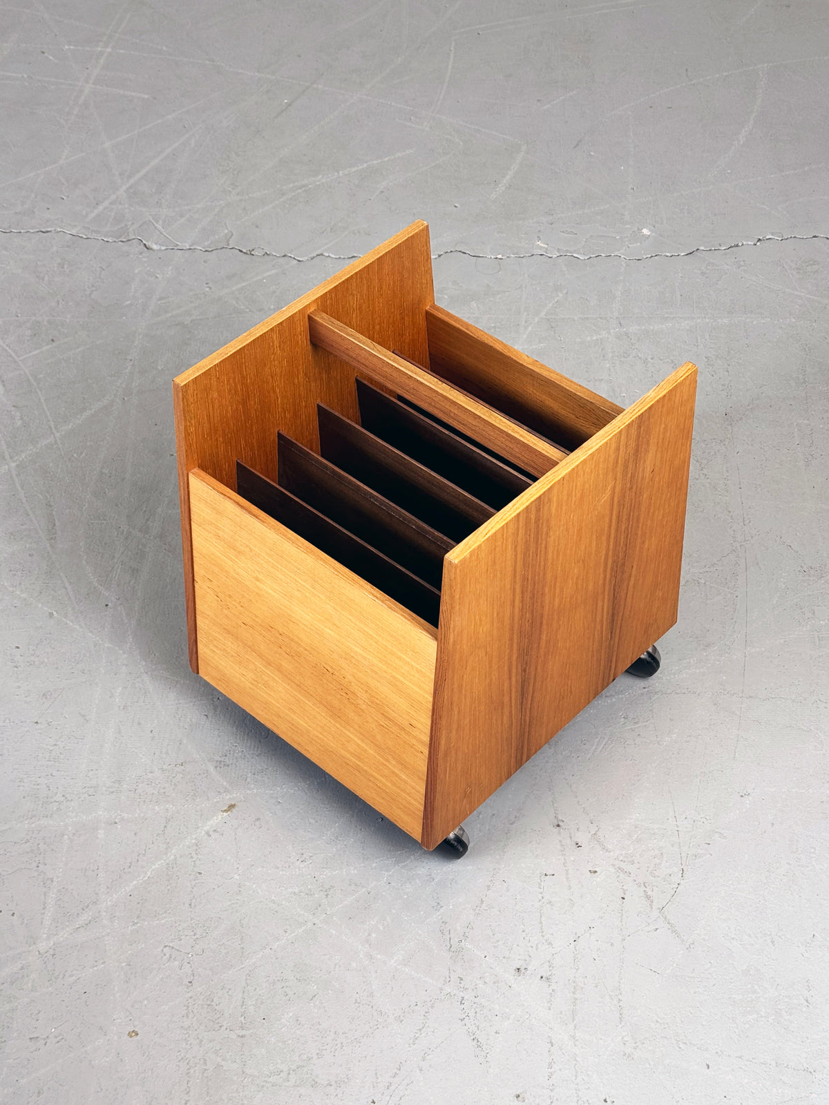 1960s Rolf Hesland Record Caddy for Bruksbo by Bagn Møbelindustri, Norway.