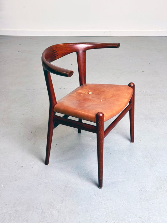 1960s JH518 “Bull Horn” Chair by Hans J. Wegner for Johannes Hansen, completely original.