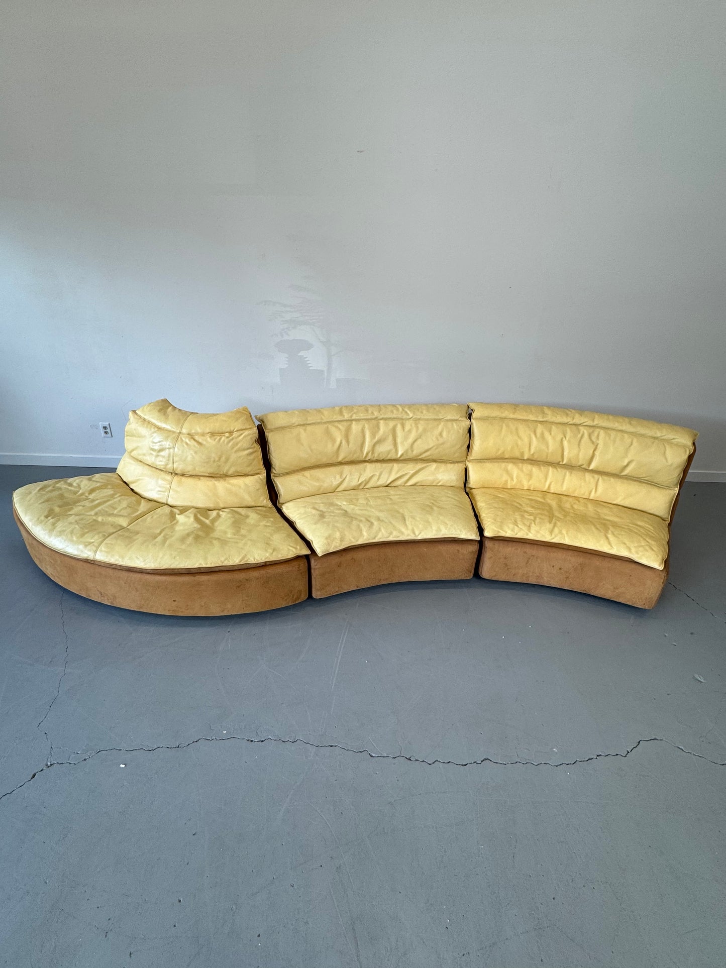 1970s Carlo Bartoli “Bogo” Three-Piece Modular Sofa for Rossi di Albizzate, Italy.