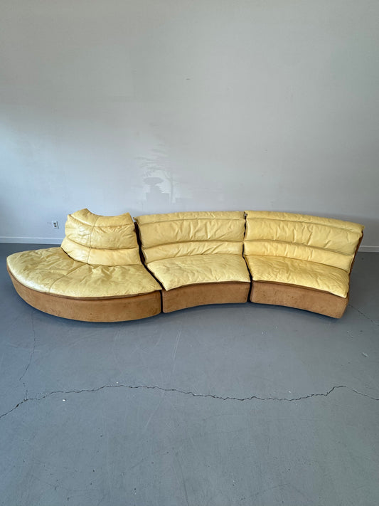 1970s Carlo Bartoli “Bogo” Three-Piece Modular Sofa for Rossi di Albizzate, Italy.