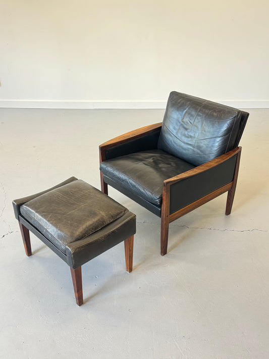 1960s Hans Olsen Lounge Chair and Ottoman, completely original.