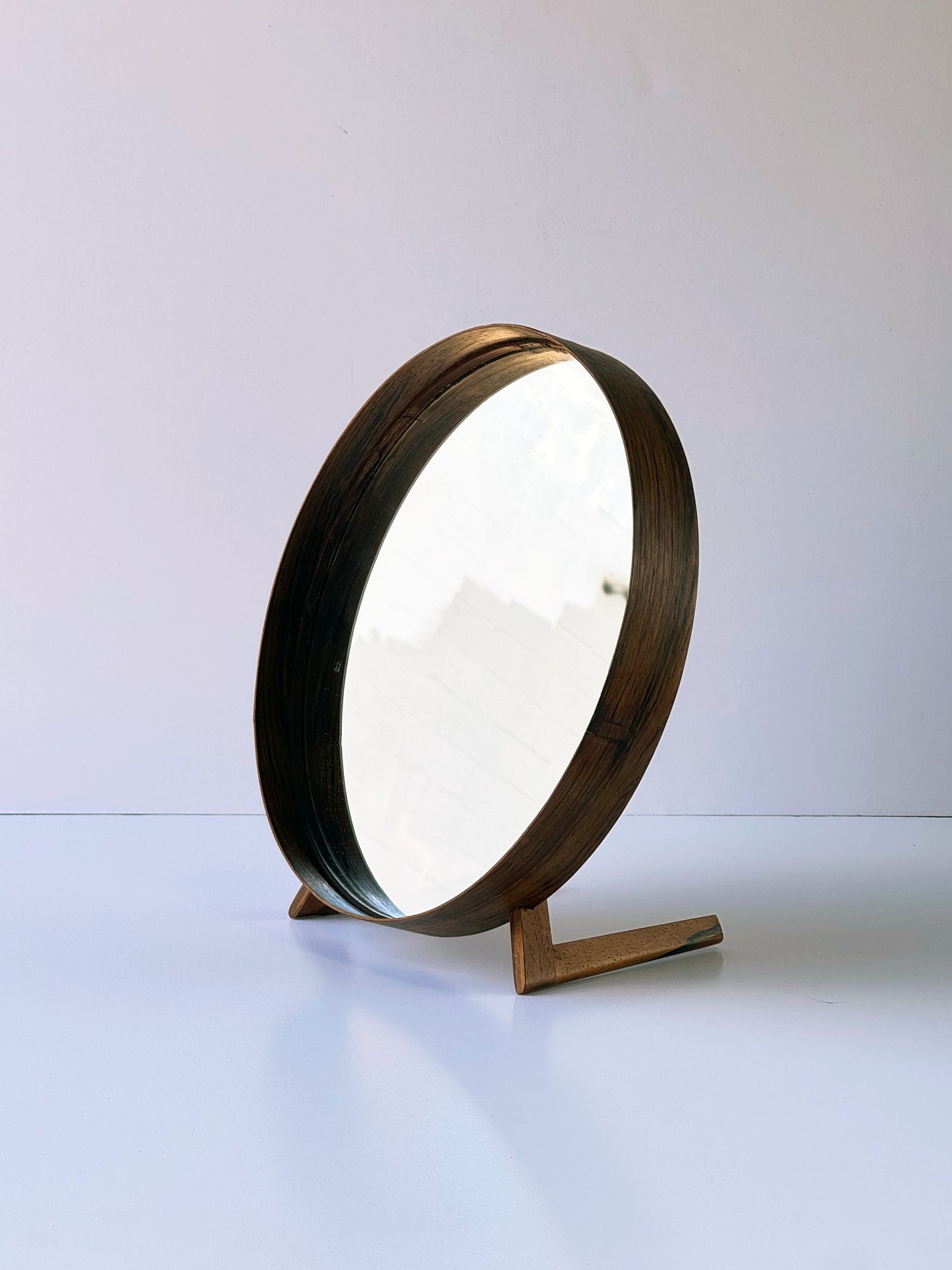 1960s Table Mirror Attributed to Nils Troed for Glasmäster in rosewood