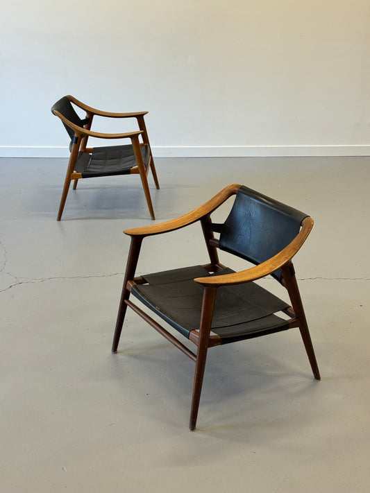 1950s "Bambi" Lounge Chairs Model 56 by Rastad & Relling