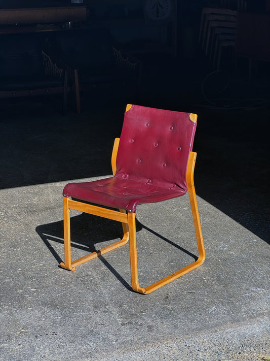 1970s Minette Chair by Bruno Mathsson in original oxblood leather