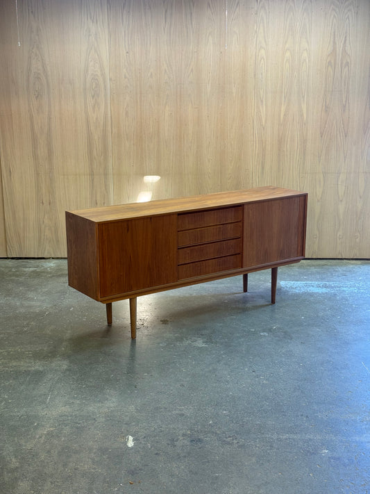 1960s Credenza by Dyrlund in teak with sliding doors and four drawers