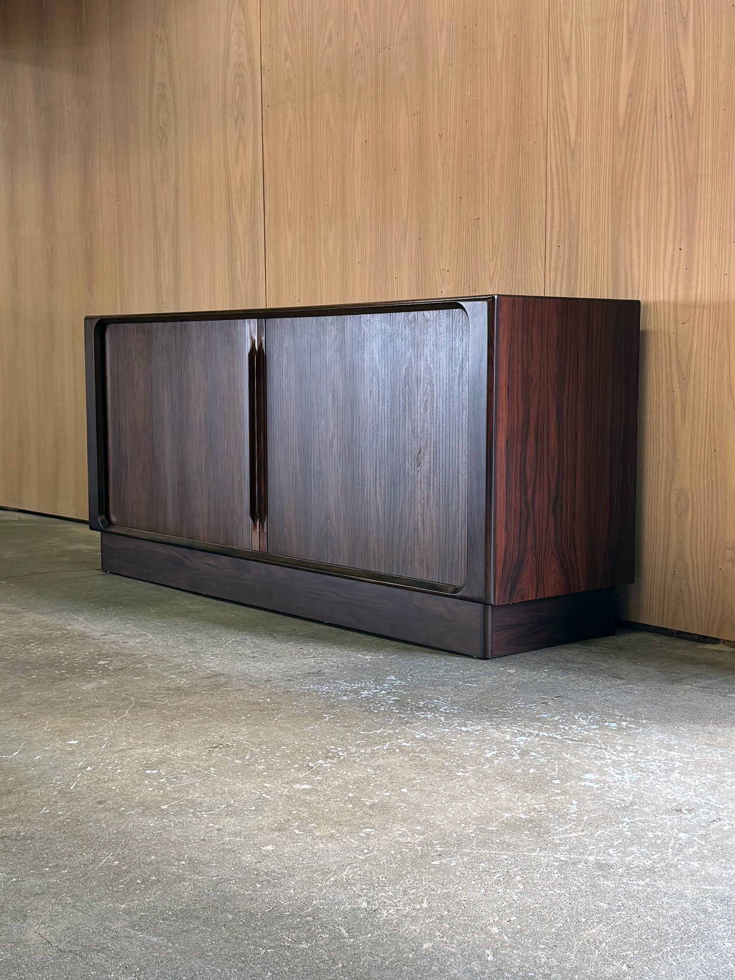 1960s Tambour doors Credenza by Bernhard Pedersen in Rosewood