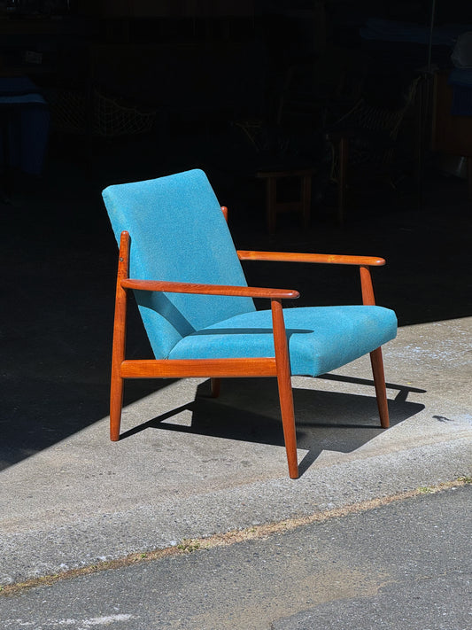 1960s Danish Easy Chair in teak and wool
