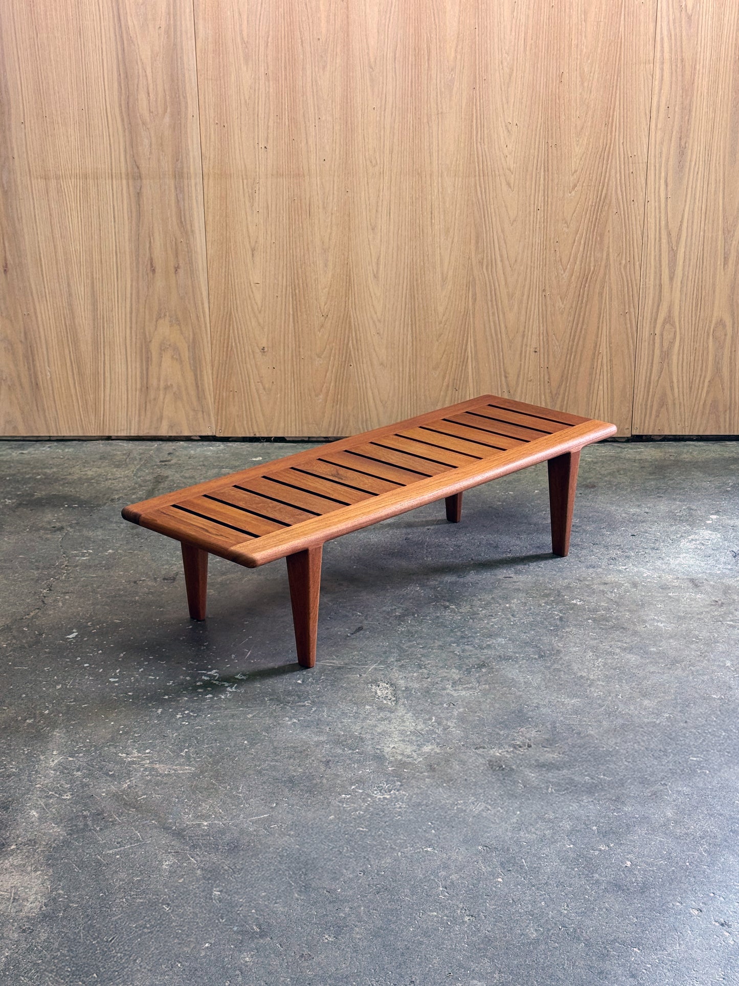 1960s JH574 bench by Hans Wegner for Johannes Hansen in Danish teak.