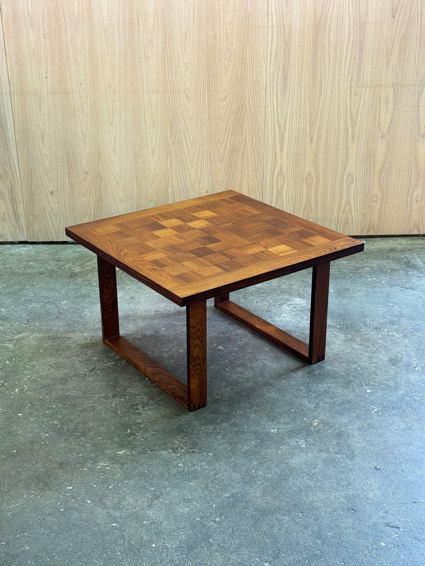 1960s Parquetry Coffee Table Square by Poul Cadovius for France and Son in rosewood
