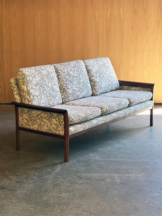 1960s Three-Seat Sofa by Knut Sæter for Vatne Møbler in rosewood