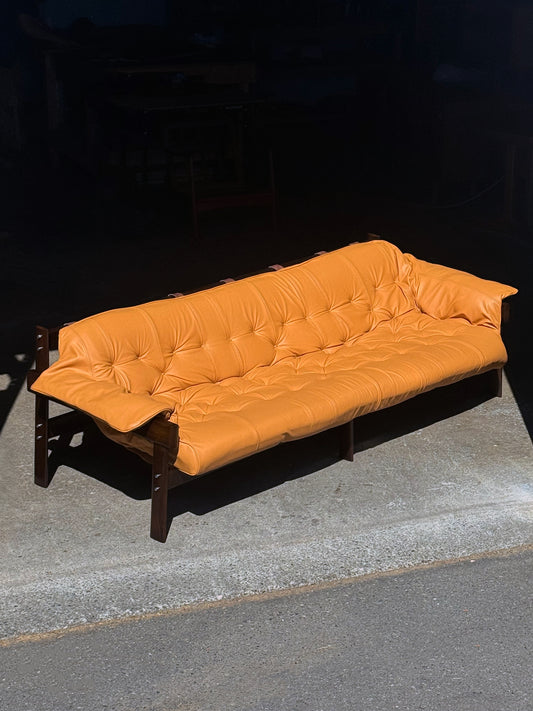 1970s MP-41 Sofa by Percival Lafer for Lafer in jatobá and Spinneybeck leather