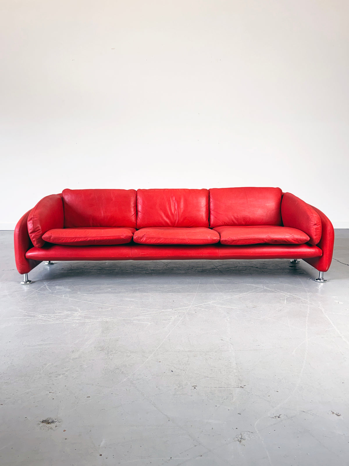 1970s “Concorde” Leather Sofa by Matti Halme for Peem Ltd., Finland