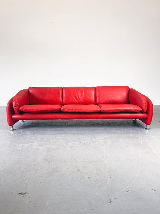 1970s “Concorde” Leather Sofa by Matti Halme for Peem Ltd., Finland