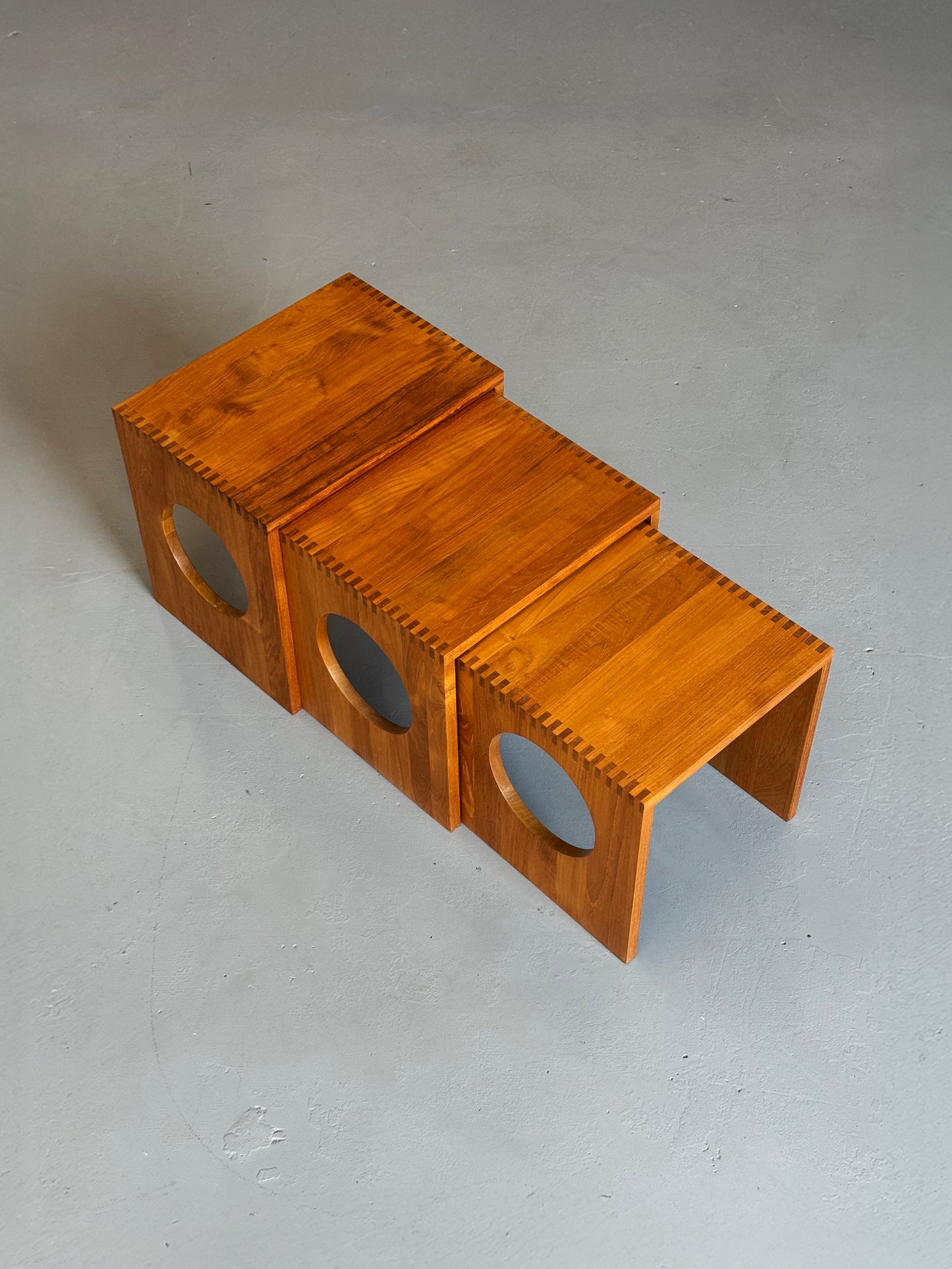 1960s Jens Quistgaard Solid Teak Nesting Tables for Nissen, Denmark – Set of Three