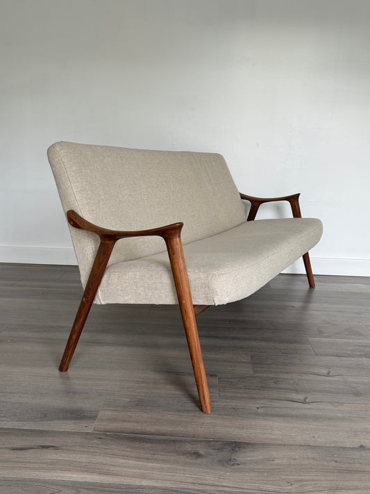 1960s Klarinett Loveseat by Adolf Relling & Rolf Rastad for Gustav Bahus in Solid Teak