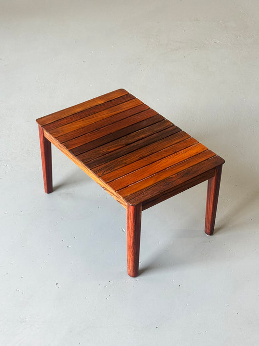 1960s Slatted Rosewood Bench / Side Table by Albert Larsson for Alberts Tibro, Sweden.