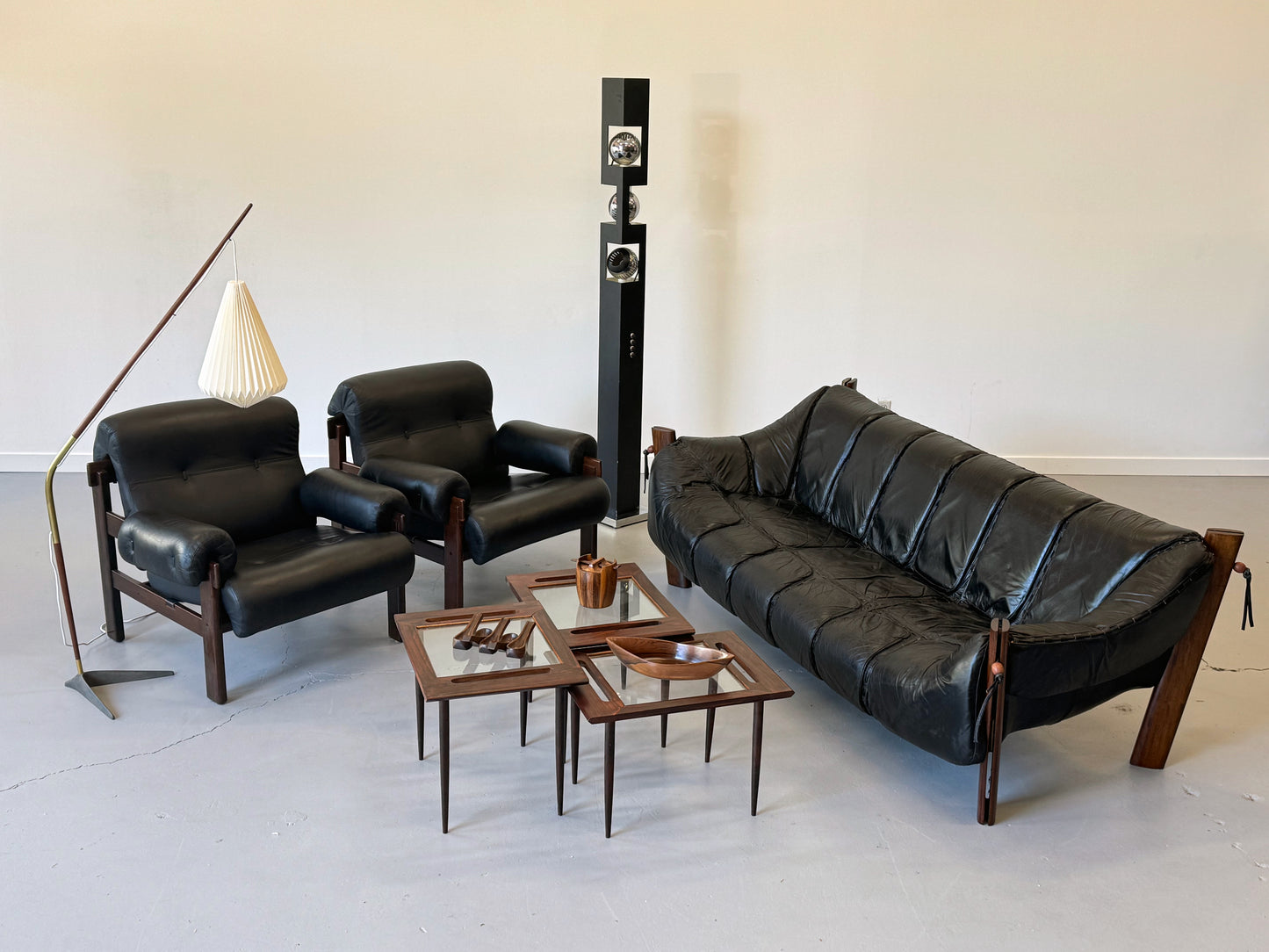 1970s Copa Lounge Chairs by Jean Gillon for Italma in Solid Imbuia