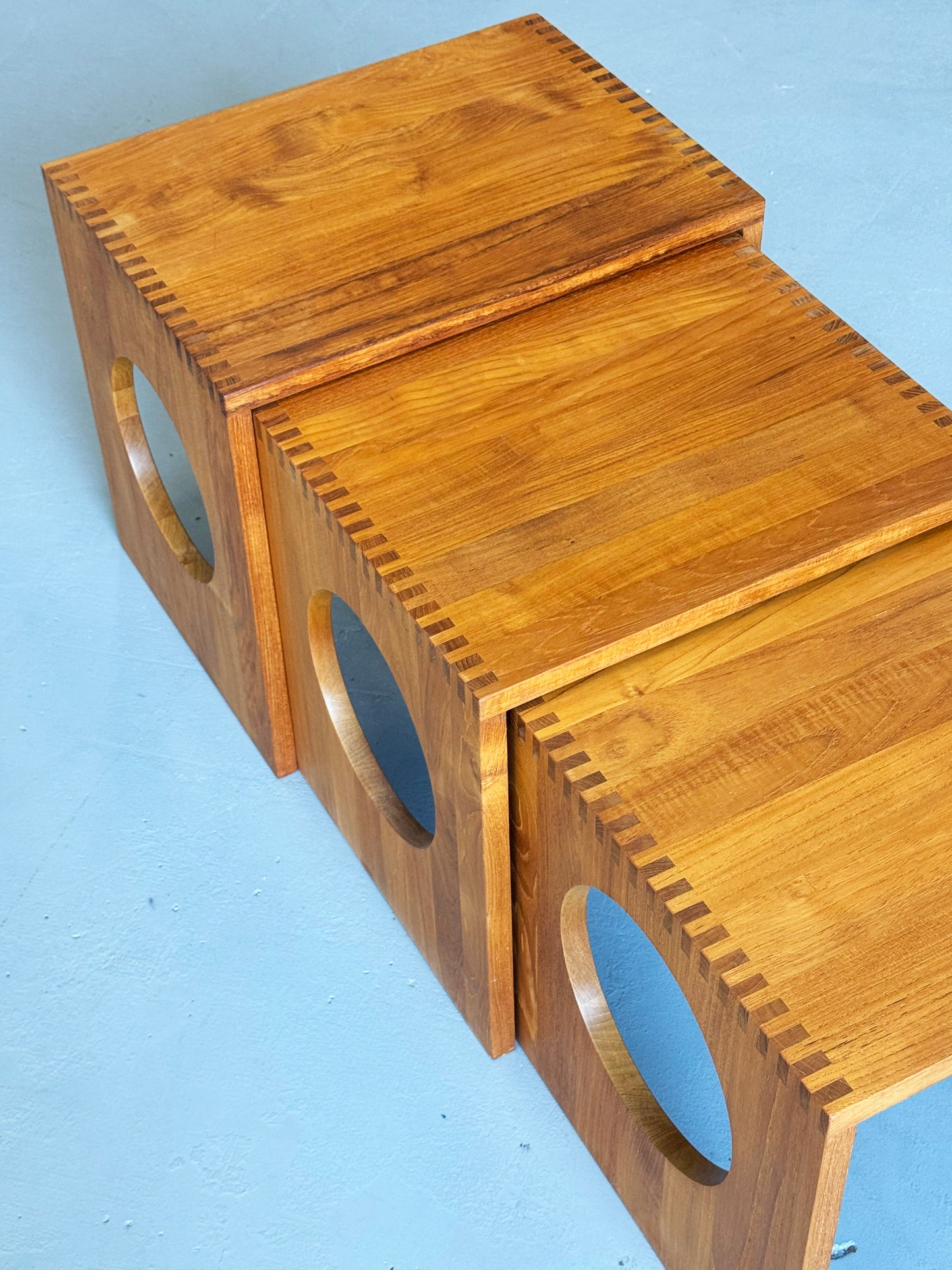 1960s Jens Quistgaard Solid Teak Nesting Tables for Nissen, Denmark – Set of Three