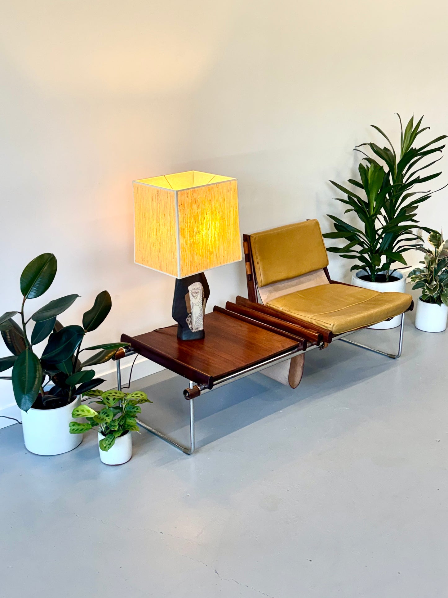 1960s MP-123 Modular Bench by Percival Lafer for Lafer in rosewood and original leather