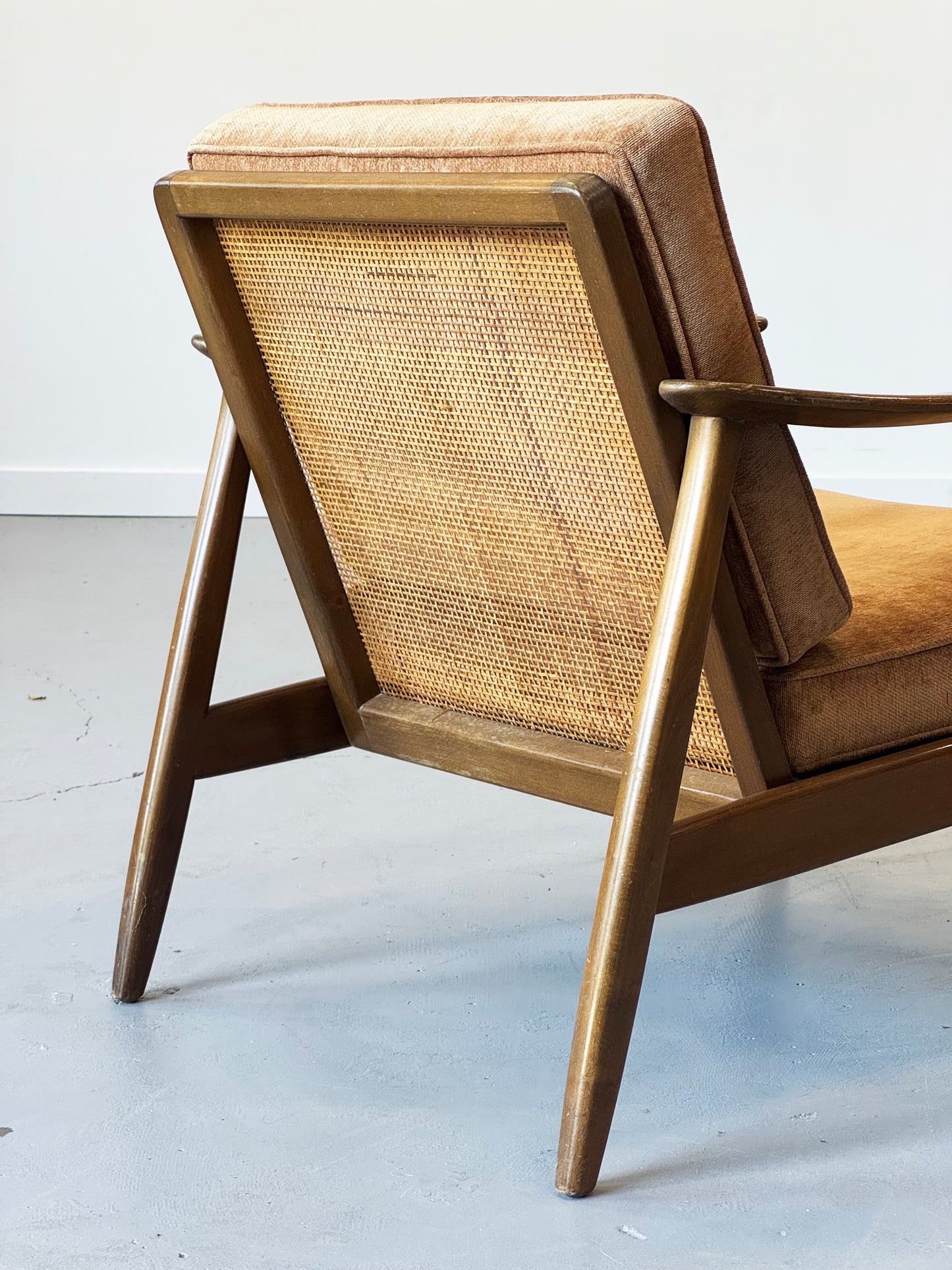 1960s Lounge Chair "USA 247" by Folke Ohlsson for DUX with Cane Back