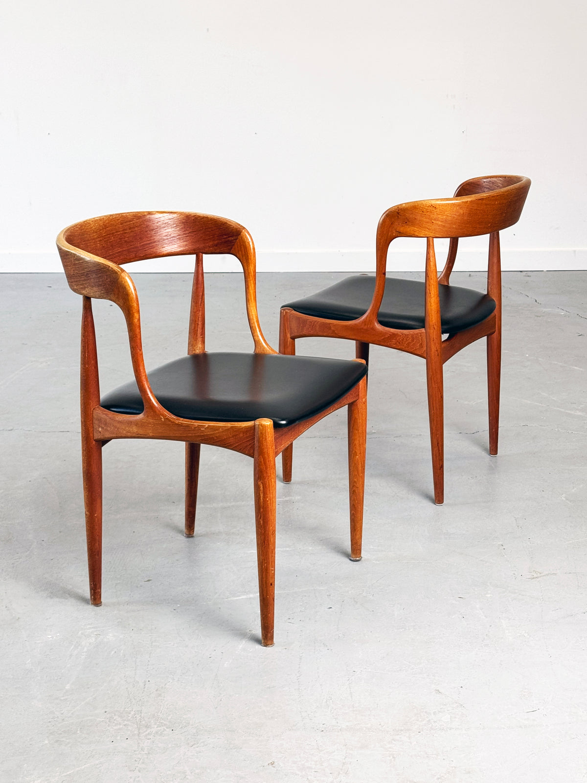 1960s Model 16 Teak Dining Chairs by Johannes Andersen for Uldum Møbelfabrik, Denmark.