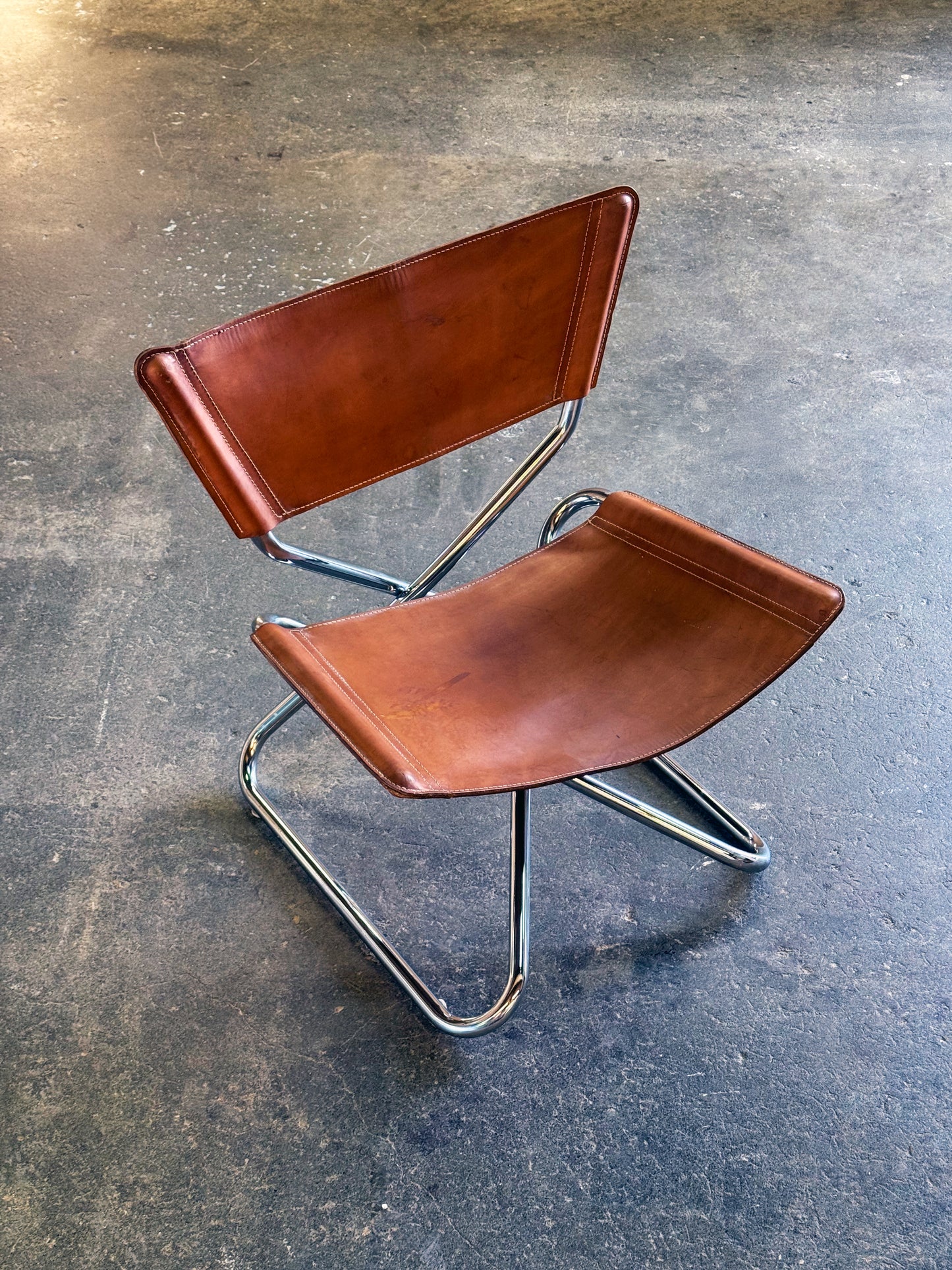 1960s Z Down Chair by Erik Magnussen for Torben Orskov in steel and leather