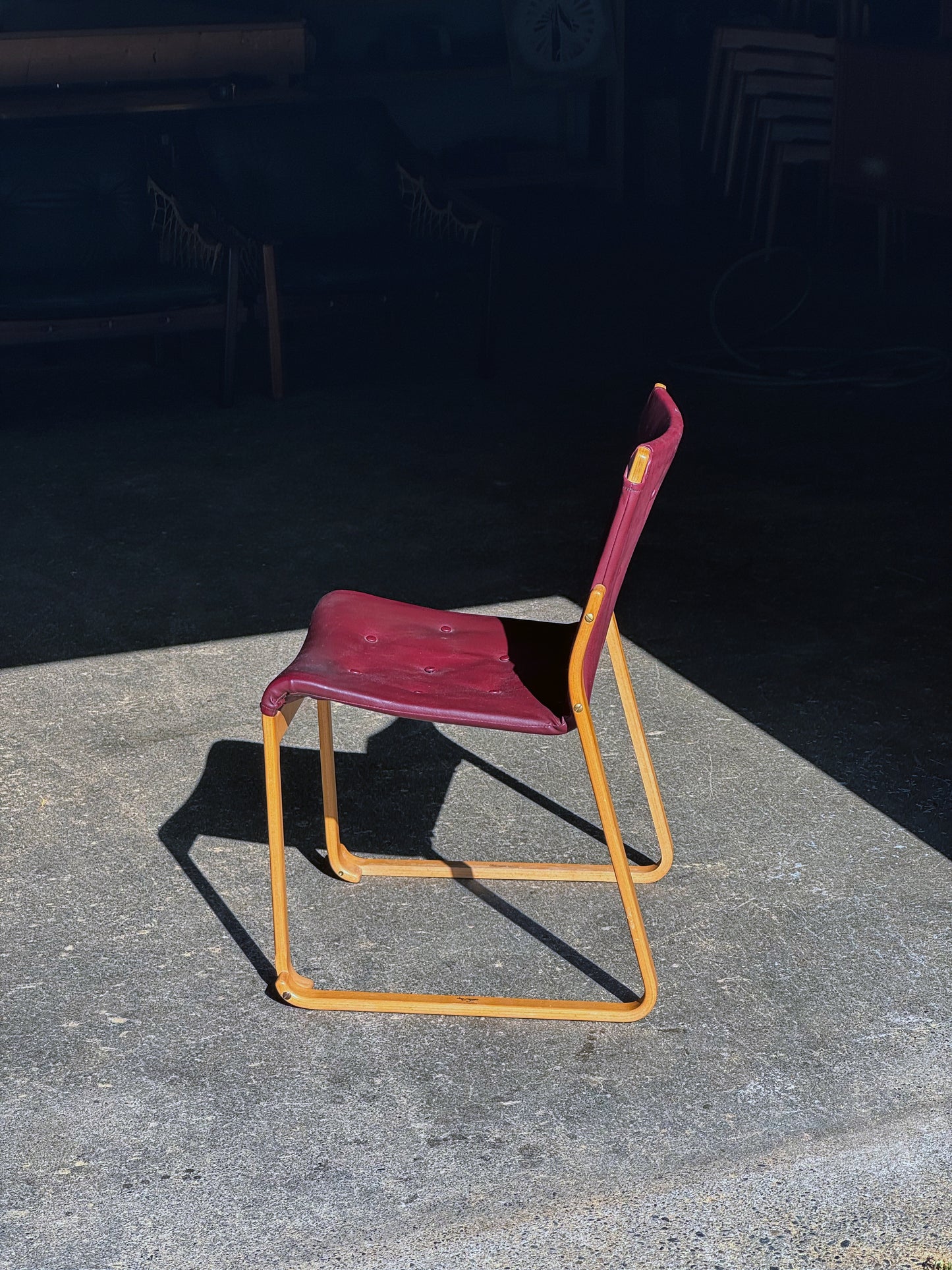1970s Minette Chair by Bruno Mathsson in original oxblood leather