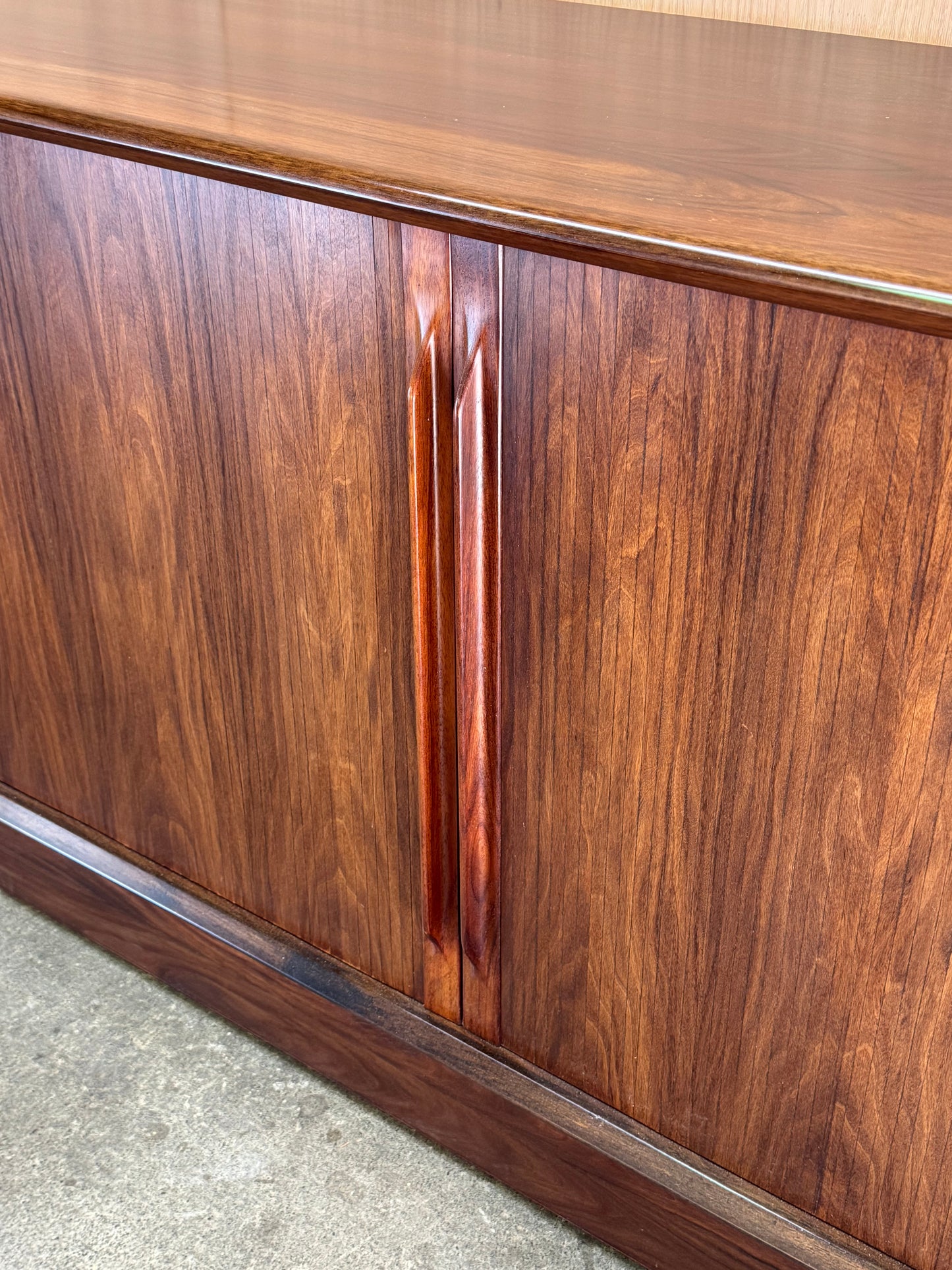 1960s Tambour doors Credenza by Bernhard Pedersen in Rosewood