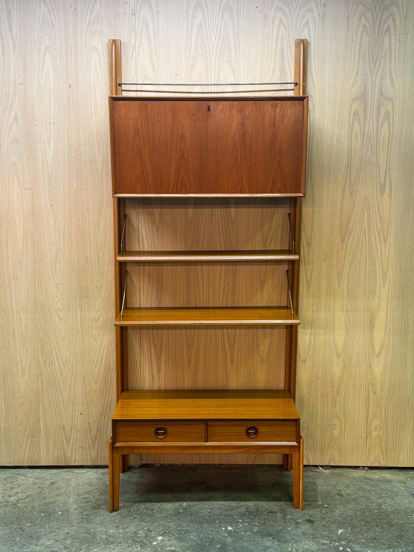 1960s Freestanding Shelving System by Fredrick Kayser in Norwegian Teak