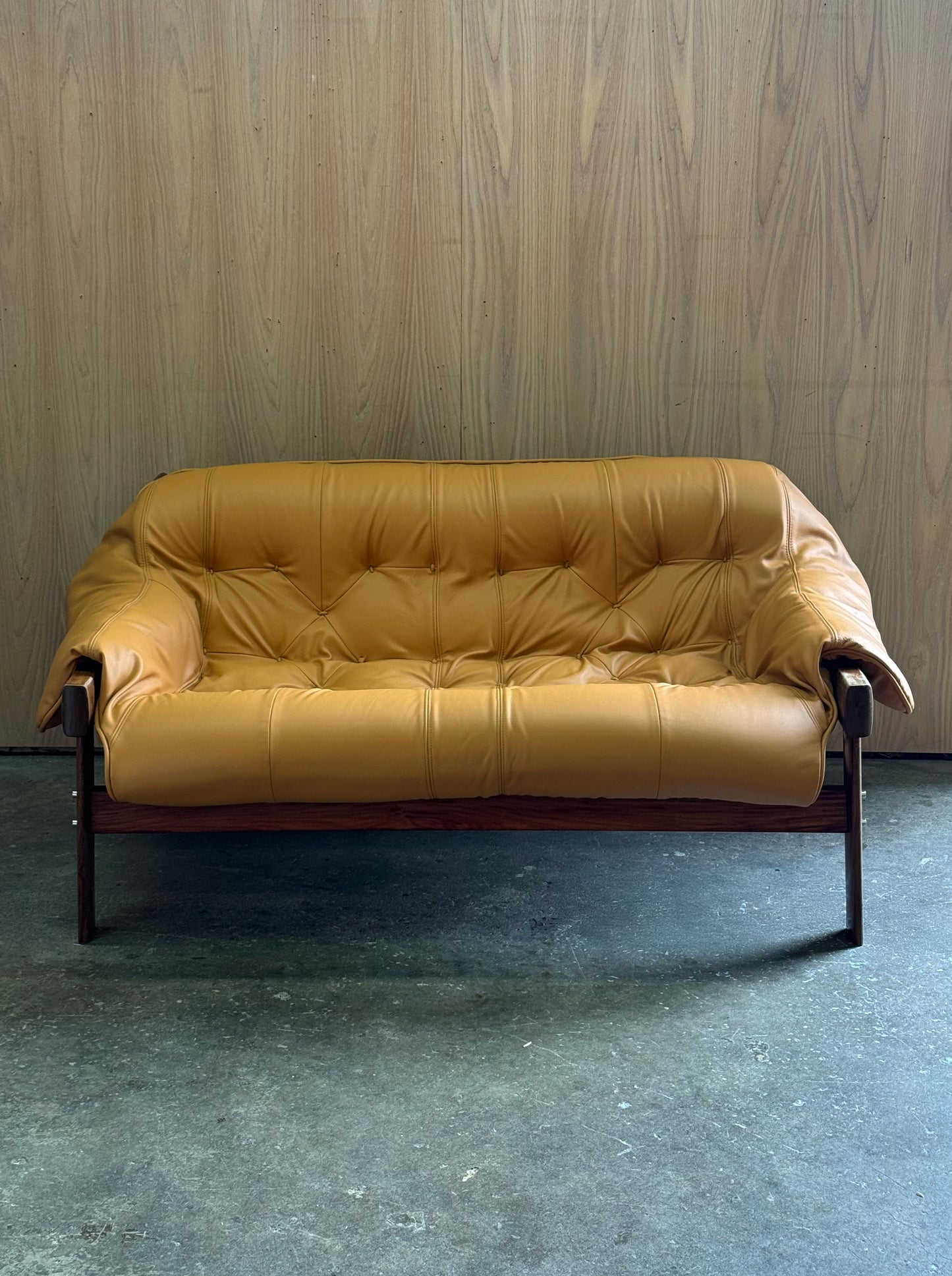 1960s MP41 Sofa by Percival Lafer — Jatobá Frame, New Leather