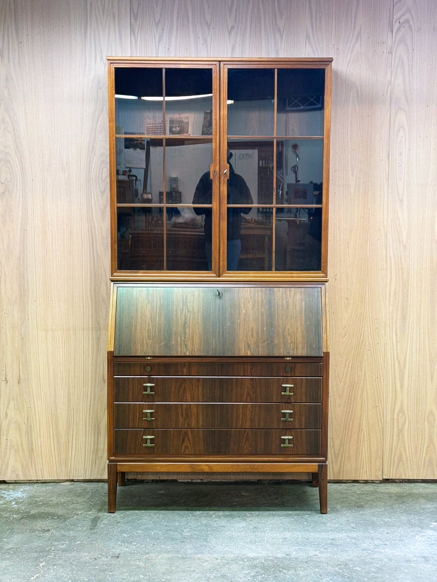 1960s Secretary Bookcase in rosewood