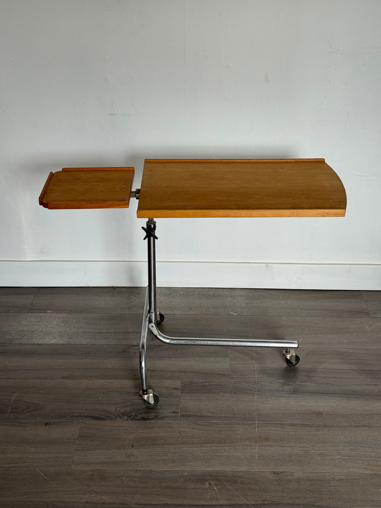 1960s Adjustable Rolling Table by HMN Denmark in teak