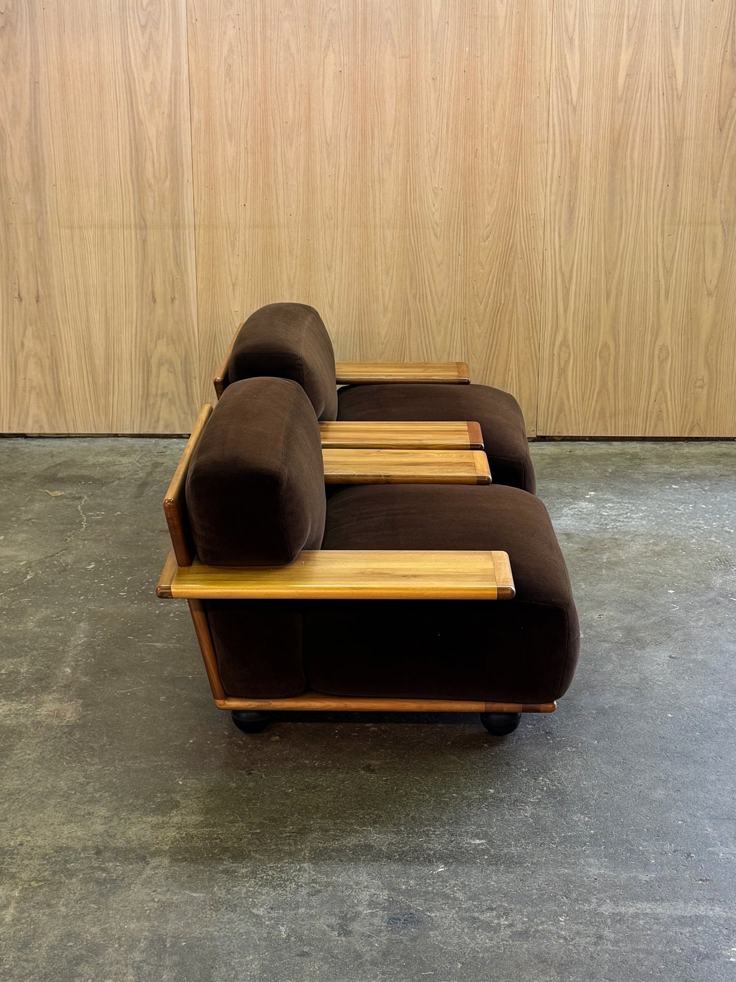 1970s Pianura Lounge Chair by Mario Bellini for Cassina in Italian walnut