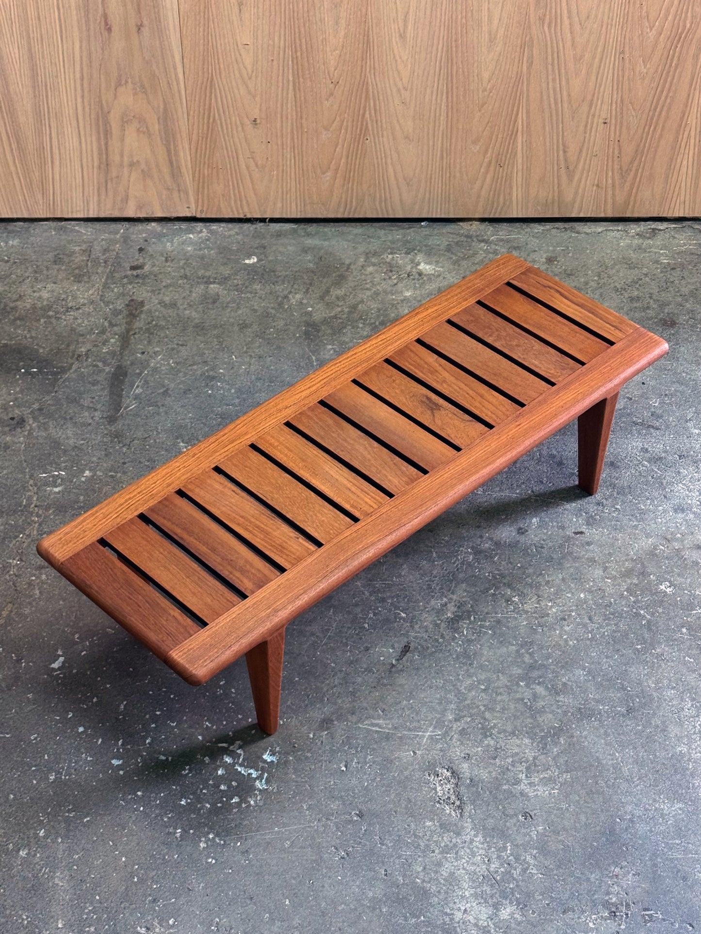 1960s JH574 bench by Hans Wegner for Johannes Hansen in Danish teak.
