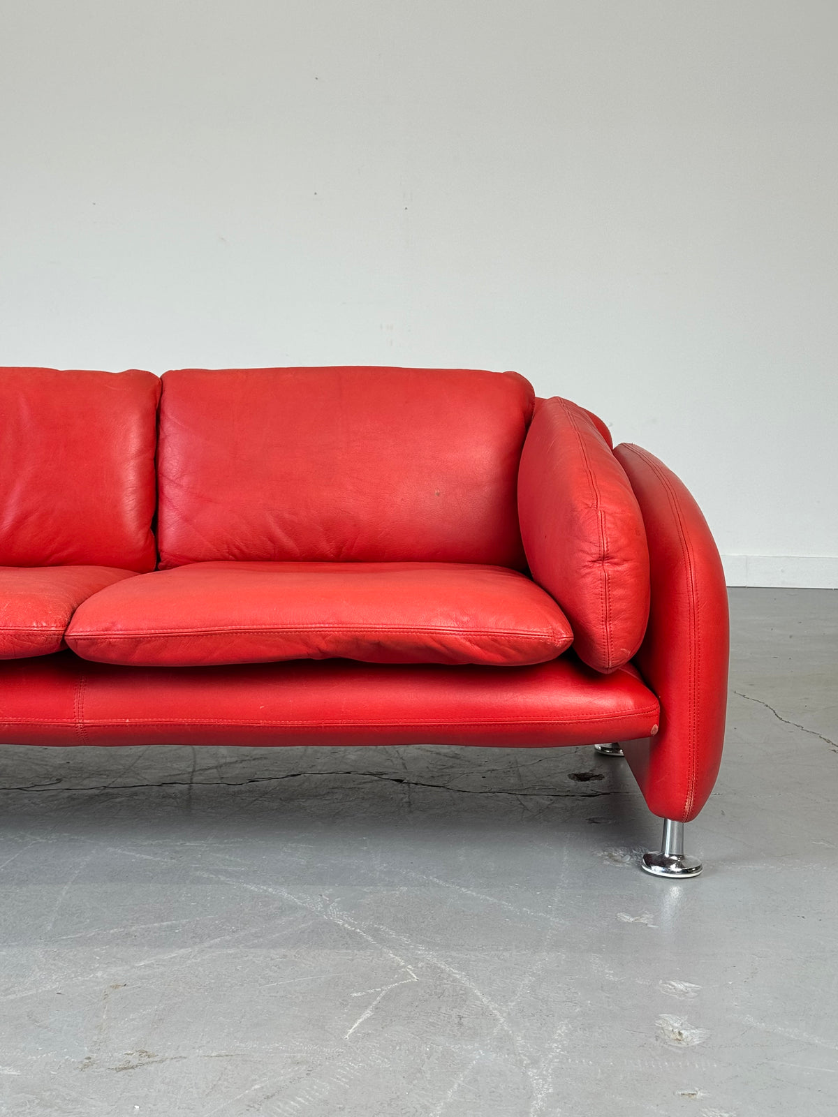 1970s “Concorde” Leather Sofa by Matti Halme for Peem Ltd., Finland