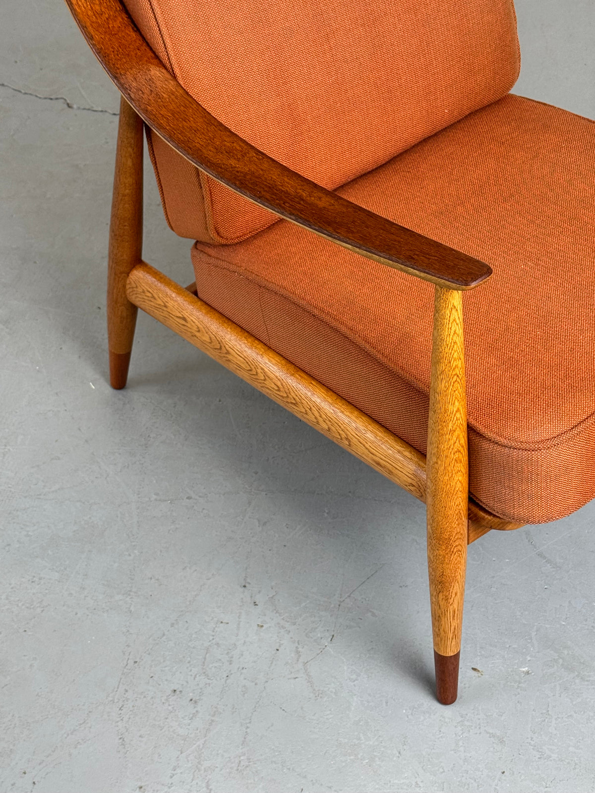 1950s Peter Hvidt & Orla Mølgaard-Nielsen FD 145 Lounge Chair for France & Daverkosen.