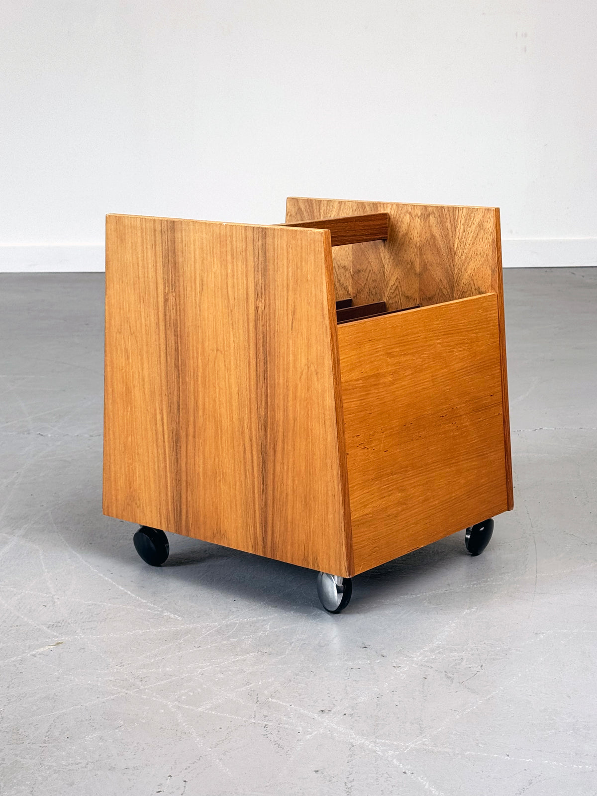 1960s Rolf Hesland Record Caddy for Bruksbo by Bagn Møbelindustri, Norway.